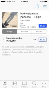'Inconsequential' by Unprodigies in iTunes